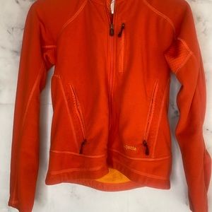 Womens Patagonia Fleece Zip Up Orange Jacket sz Small